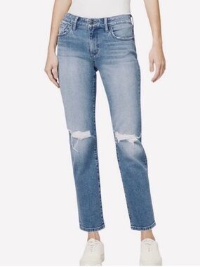 Joe's Jeans Light Blue Distressed Straight Leg Jeans